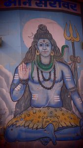 Lord Shiva, Wandmalerei in Varanasi