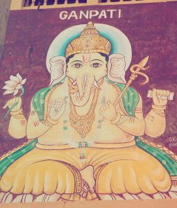 Lord Ganesh, Wandmalerei in Varanasi